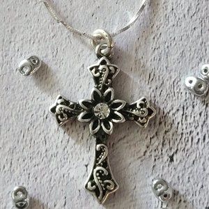 Stainless Steel Cross Pendant on a Silver Chain